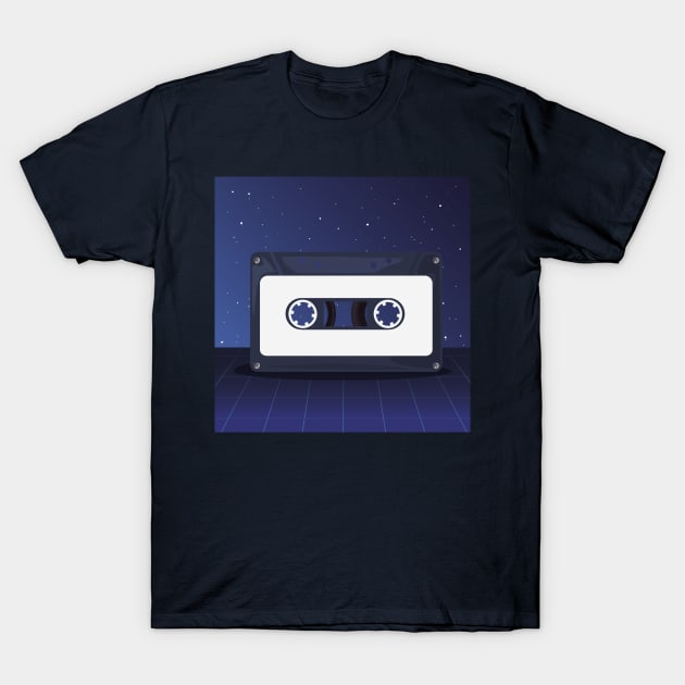 Futuristic Retro Cassette Tape T-Shirt by waltzart